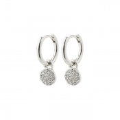 Pilgrim Jewellery - CHAYENNE Recycled Crystal Hoop Earrings Silverplated