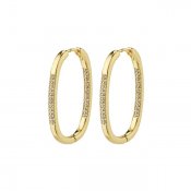 Pilgrim Jewellery - STAR Recycled Hoops Large Goldplated