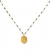 By Jolima - Bali Enamel Pendant Necklace 45 cm Goldplated