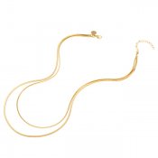 By Jolima - Karen Double Chain Necklace Gold