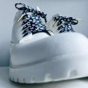 The Shoelace Brand Stockholm - Blue Floral Skosnören
