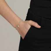 Pilgrim Jewellery - INDIE armband grönt, guldpläterat
