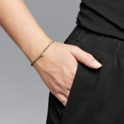 Pilgrim Jewellery - INDIE armband grön, guldpläterat