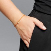 Pilgrim Jewellery - INDIE armband orange, guldpläterat