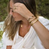 By Jolima - Como Mini Bangle Crystal Gold