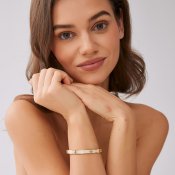 By Jolima - Valencia Bangle Nude Guldpläterat