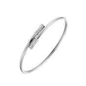 By Jolima - Twist bangle crystal steel
