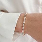 By Jolima - Celine elastic tennisbracelet gold