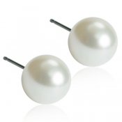 Blomdahl - Örhängen Pearl white, 6 mm