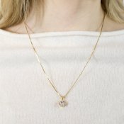 Caroline Svedbom - Petite Stud Necklace / Chrysolite Rhodium