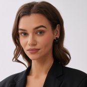 By Jolima - Lilly Flower Örhängen, Svart