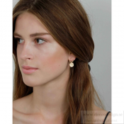 Dansk - Amber Simple Earring Guldpläterade