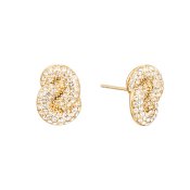 By Jolima - Knot Crystal Stud Gold