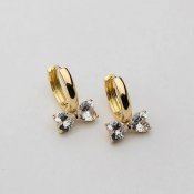 Bow19 Details - Bow Earrings CZ Clear