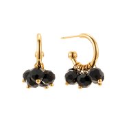 By Jolima - Palma Mini Hoop Black Gold
