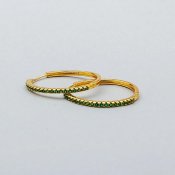 BOW19 Details - Emerald Green Hoops Large