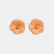 BOW19 Details - Iris Flower Earrings Peach