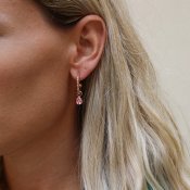 Caroline Svedbom - Tracy Loop Earrings / Light Rose Rhodiumplätering