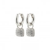 Pilgrim Jewellery - CINDY Recycled Crystal Hoop Earrings Silverplated Recycled