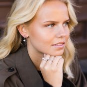 By Jolima - Como Hoop Earring Crystal Steel