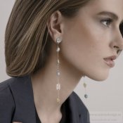 Dansk Copenhagen - Cecil Chain Earrings Rhodiumpläterade