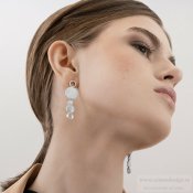 Dansk Copenhagen - Vanity Circular Earrings Silverpläterade