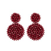By Jolima - Sanremo Earring Wine Red