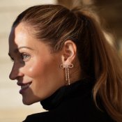 By Jolima - Bow Crystal Large Earring Gold