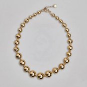 BOW19 Details - Bead Necklace Big Gold