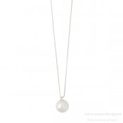 Pilgrim Jewellery - ERNA halsband m. klotformat hänge (silverpläterat)
