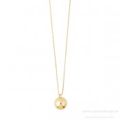 Pilgrim Jewellery - ERNA halsband m. klotformat hänge (guldpläterat)