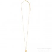 Pilgrim Jewellery - ERNA halsband m. klotformat hänge (guldpläterat)