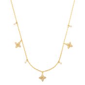 By Jolima - Valencia Crystal Necklace Gold
