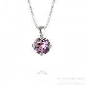 Caroline Svedbom - Classic Petite Necklace / Violet Rhodiumplätering