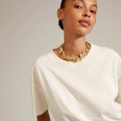 WAVE Recycled Statement Necklace Goldplated