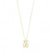 Pilgrim Jewellery - Love Tag, Recycled MOM Necklace Goldplated