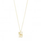 Pilgrim Jewellery - Love Tag, Recycled SIS Necklace Goldplated