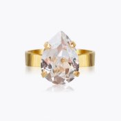 Caroline Svedbom - Mini Drop Ring Guldplätering Crystal