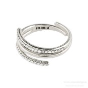 Pilgrim Jewellery - SERENITY ring med kristalldekor (silverpläterad)