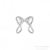 Dansk Copenhagen - Shimmer Center Ring Silverpläterat