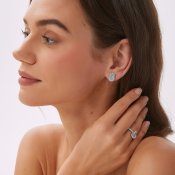 By Jolima - Knot Crystal Ring Steel