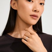 Pilgrim Jewellery - LULU Halos Stack Ring Silverpläterad