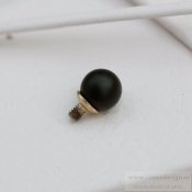 Altavario - Mat Black Agate Round Bead 6 mm