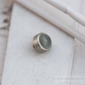Altavario - White Cat Eye Cabochon Stone 6 mm Silver