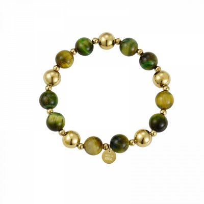 BUD TO ROSE - Kelly Bracelet Green Tiger EyeGold