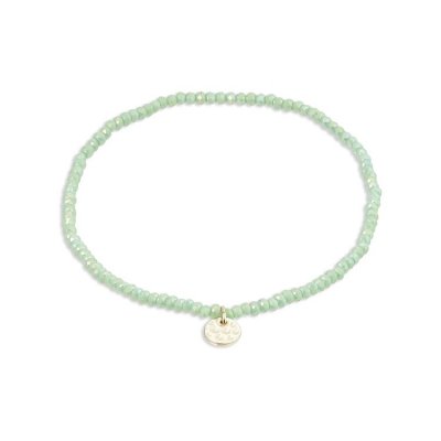 Pilgrim Jewellery - INDIE armband grönt, guldpläterat