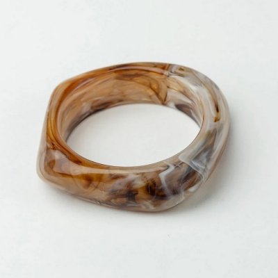 BOW19 Details - Big Square Bracelet Melange Brown