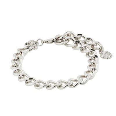 Pilgrim Jewellery - CHARM Recycled Curb Chain Bracelet Silverplated