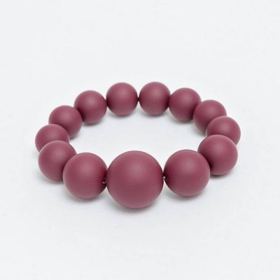 BOW19 Details - Big Bead Bracelet Elastic Burgundy