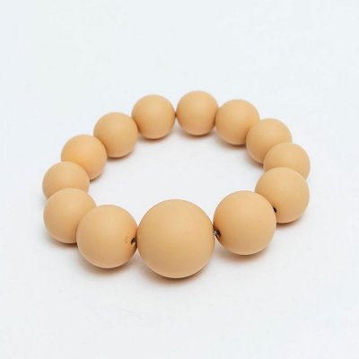 BOW19 Details - Big Bead Bracelet Elastic Beige